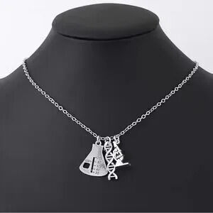 Chemistry Pendant Silver Necklace